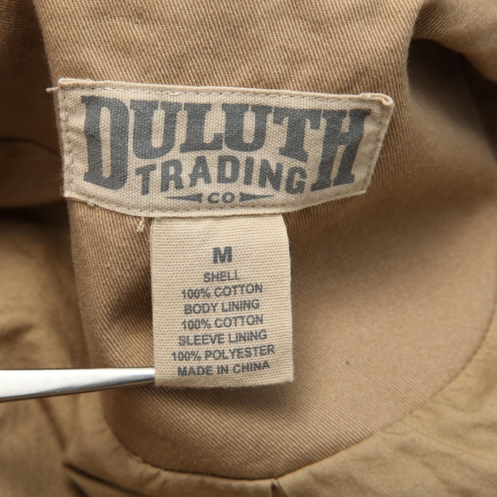 Duluth Trading Co Blazer Jacket Mens Medium Tan Cotton Workwear Utility Pockets - Picture 5 of 15